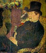  Henri  Toulouse-Lautrec Portrait of Monsieur Delaporte at the Jardin de Paris oil painting reproduction
